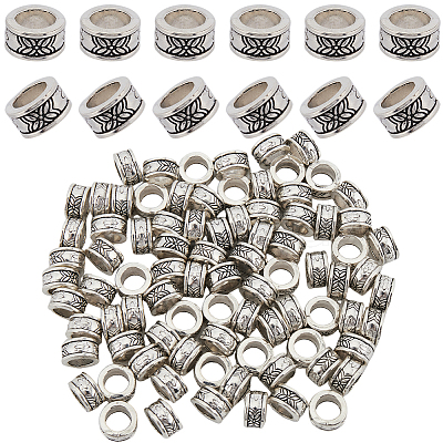 100Pcs Tibetan Style Alloy Spacer Beads PALLOY-SP0001-05-1