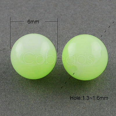 Imitation Jade Glass Beads Strands DGLA-S076-6mm-17-1