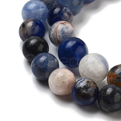 Natural Sodalite Beads Strands GSR6mmC013-1-1