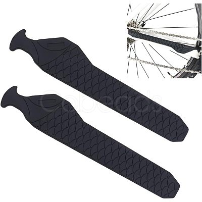 Silicone Bicycle Down Tube Frame Protectors AJEW-WH0317-16-1