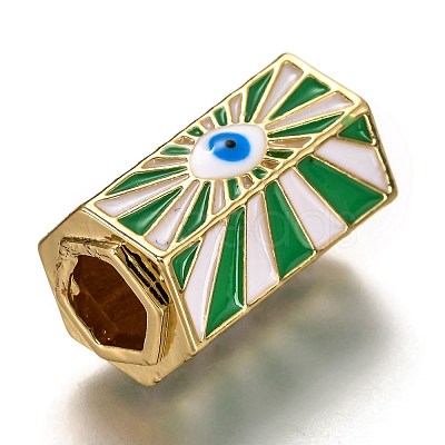 Brass Enamel Pendants ZIRC-I052-15B-1