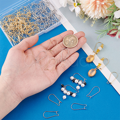 200Pcs 2 Colors 304 Stainless Steel Hoop Earrings STAS-PH0006-64-1