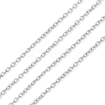 Tarnish Resistant 304 Stainless Steel Cable Chains CHS-A003J-0.4mm-1
