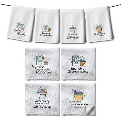 4Pcs 4 Styles Microfiber Cleaning Cloth AJEW-WH0645-005-1