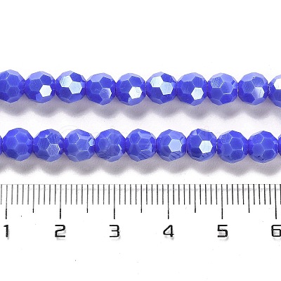 Electroplate Opaque Glass Beads Strands EGLA-A035-P6mm-A07-1
