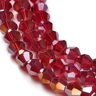 Transparent Electroplate Glass Beads Strands LS-GLAA-F029-4mm-A27-1