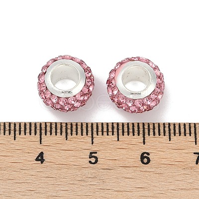Alloy Rhinestone Clay Pave Beads ALRI-D300-03S-12-1