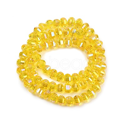 Electroplate Transparent Glass Beads Strands EGLA-B011-08A-AB06-1