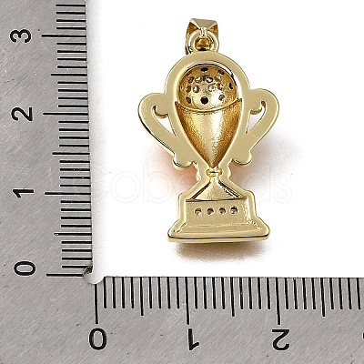 Brass Micro Pave Clear Cubic Zirconia Pendants KK-A303-23E-G-1