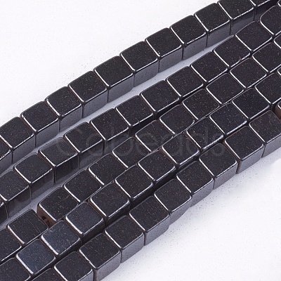 Non-Magnetic Synthetic Hematite Beads Strands G-Q527-4x4mm-1-1