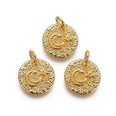 Brass Rough Surface Charms KK-I656-15G-1