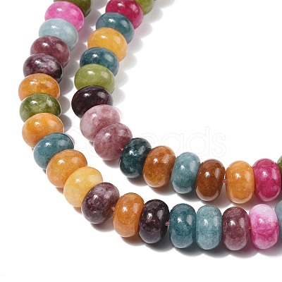 Dyed Natural White Jade Beads Strands G-G107-A10-01-1