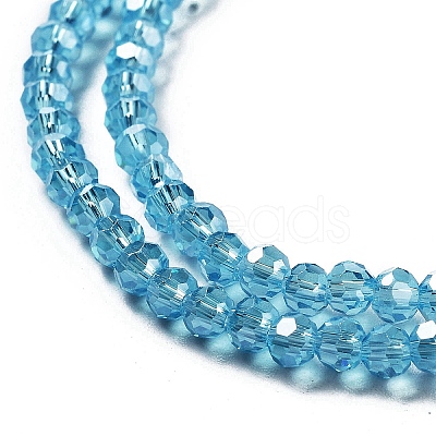 Electroplate Transparent Glass Beads Strands EGLA-A035-T3mm-A08-1