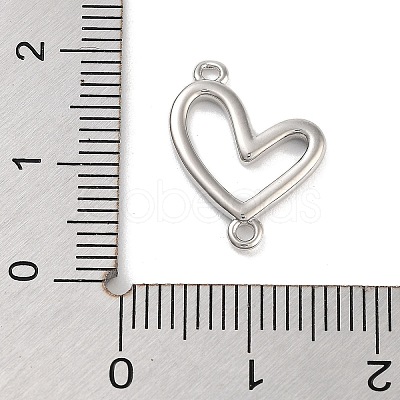 Rack Plating Brass Love Heart Connector Charms KK-M293-47P-1