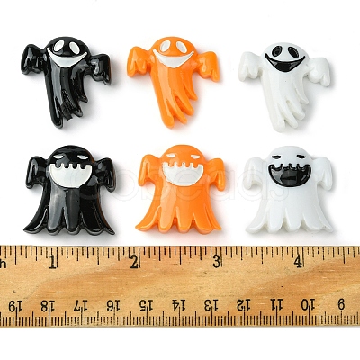 6Pcs 6 Styles Halloween Opaque Resin Decoden Cabochons CRES-FS0001-67-1