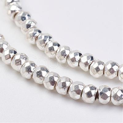Non-magnetic Synthetic Hematite Beads Strands G-P262-29-2x3mm-S-1
