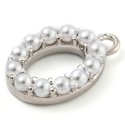 Plastic Imitation Pearl Pendants KK-P230-17P-O-1