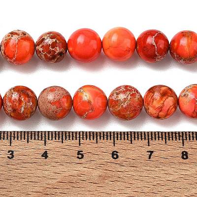 Dyed Natural Imperial Jasper Beads Strands GG-NH0018-A01-10mm-1