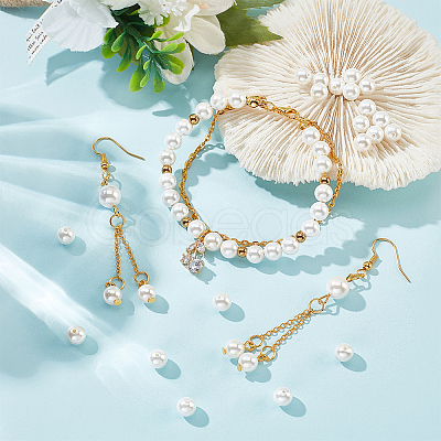 Glass Pearl Beads Strands SHEL-WH0001-009A-1-1