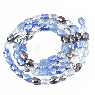 Electroplate Glass Beads Strands X-EGLA-S194-17C-1