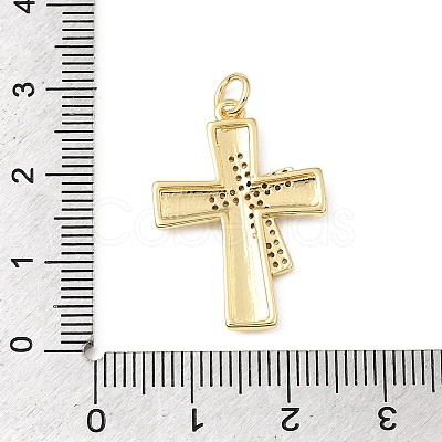 Easter Brass Micro Pave Clear Cubic Zirconia Pendants KK-E799-05A-G-1