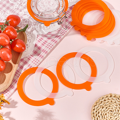 14Pcs 2 Colors Silicone Jar Gaskets AJEW-CN0007-09-1
