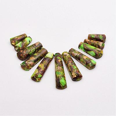 Assembled Bronzite and Imperial Jasper Beads Strands G-P298-B01-1