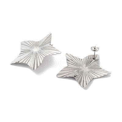 Non-Tarnish 304 Stainless Steel Stud Earring Findings STAS-P357-01D-P-1