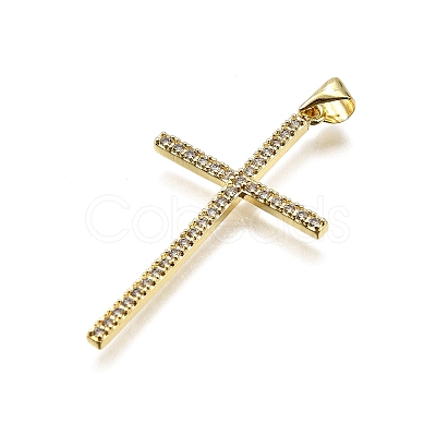 Brass Micro Pave Cubic Zirconia Pendants LS-KK-Z100-24G-1