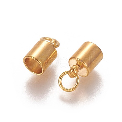 201 Stainless Steel Cord Ends X-STAS-L226-016D-G-1