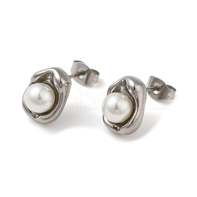 304 Stainless Steel Stud Earring EJEW-C099-01P-1