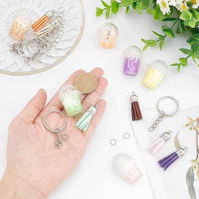 SUNNYCLUE Imitation Milk Tea Keychain Making Kit DIY-SC0020-69-1