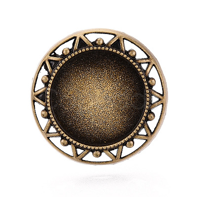 Adjustable Alloy & Iron Bezel Cup Ring Base with Rotatable Tray MAK-T012-12AB-1
