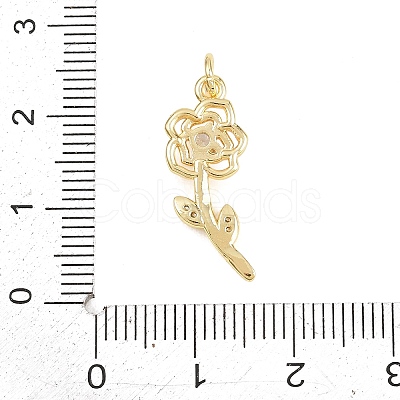 Valentine's Day Brass Micro Pave Clear Cubic Zirconia Pendants KK-D258-07G-04-1