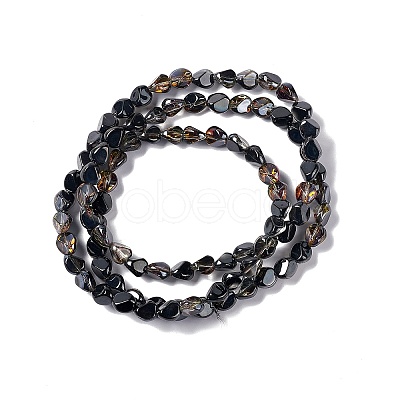 Electroplate Glass Beads Strands EGLA-L038-HR02-1