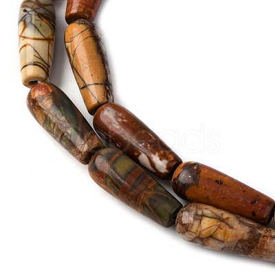 Natural Picasso Stone/Picasso Jasper Beads Strands G-D0017-05-1