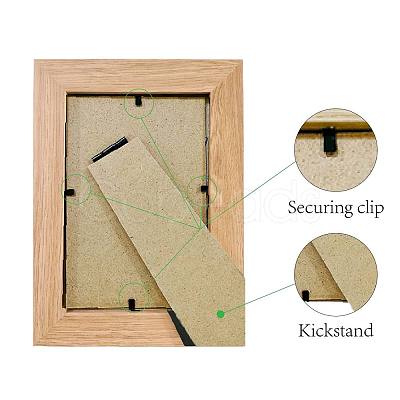 Rectangle with Dog & Word Wooden Photo Frames AJEW-WH0292-005-1