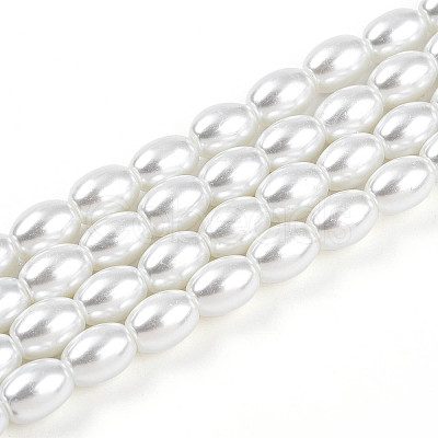 Baking Paint Pearlized Glass Pearl Bead Strands HY-T002-01A-01-1