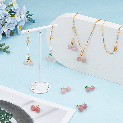 10Pcs Natural Agate Fruit Pendants G-OC0005-93-1