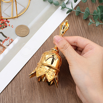 1Pc Alloy Hand Bell AJEW-GF0012-23G-1