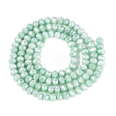 Anti-Tarnish Electroplate Rondelle Glass Beads Strands EGLA-T021-3mm-17-08-1