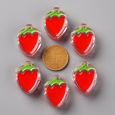 Transparent Enamel Acrylic Beads X1-TACR-S155-003F-1