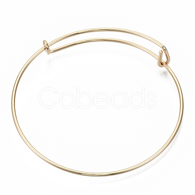 Adjustable Iron Expandable Bangle Making X-BJEW-R038-KC-1