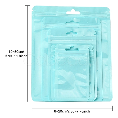100Pcs 5 Styles Macaron Color Plastic Yin-yang Resealable Bags OPP-YW0001-06A-1