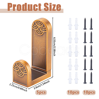 L-Shaped Zinc Alloy Clothing Hook AJEW-WH0481-212-1