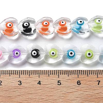 Handmade Evil Eye Lampwork Beads Strands LAMP-F035-15C-1