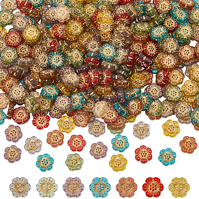 300Pcs Plating Acrylic Beads TACR-SC0001-32-1