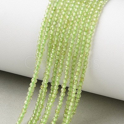 Natural Peridot Beads Strands G-P603-C-2mm-01-1