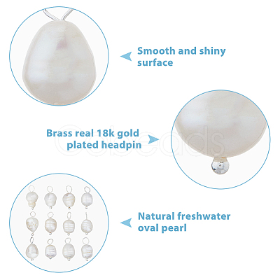 12Pcs Natural Cultured Freshwater Pearl Pendants FIND-FI0001-18A-1