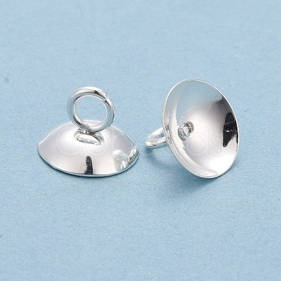 201 Stainless Steel Bead Cap Pendant Bails STAS-L244-27A-S-1
